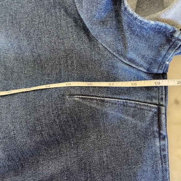 DRAPER JAMES Denim Puff Sleeve Sheath Shift Dress 10 - Picture 16 of 17